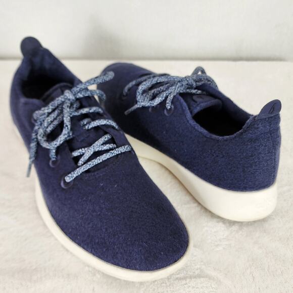 Allbirds Mens Wool Runners. Navy. 0918 NV1. Removable Insole. Washable.  EUC 12 - Picture 2 of 10
